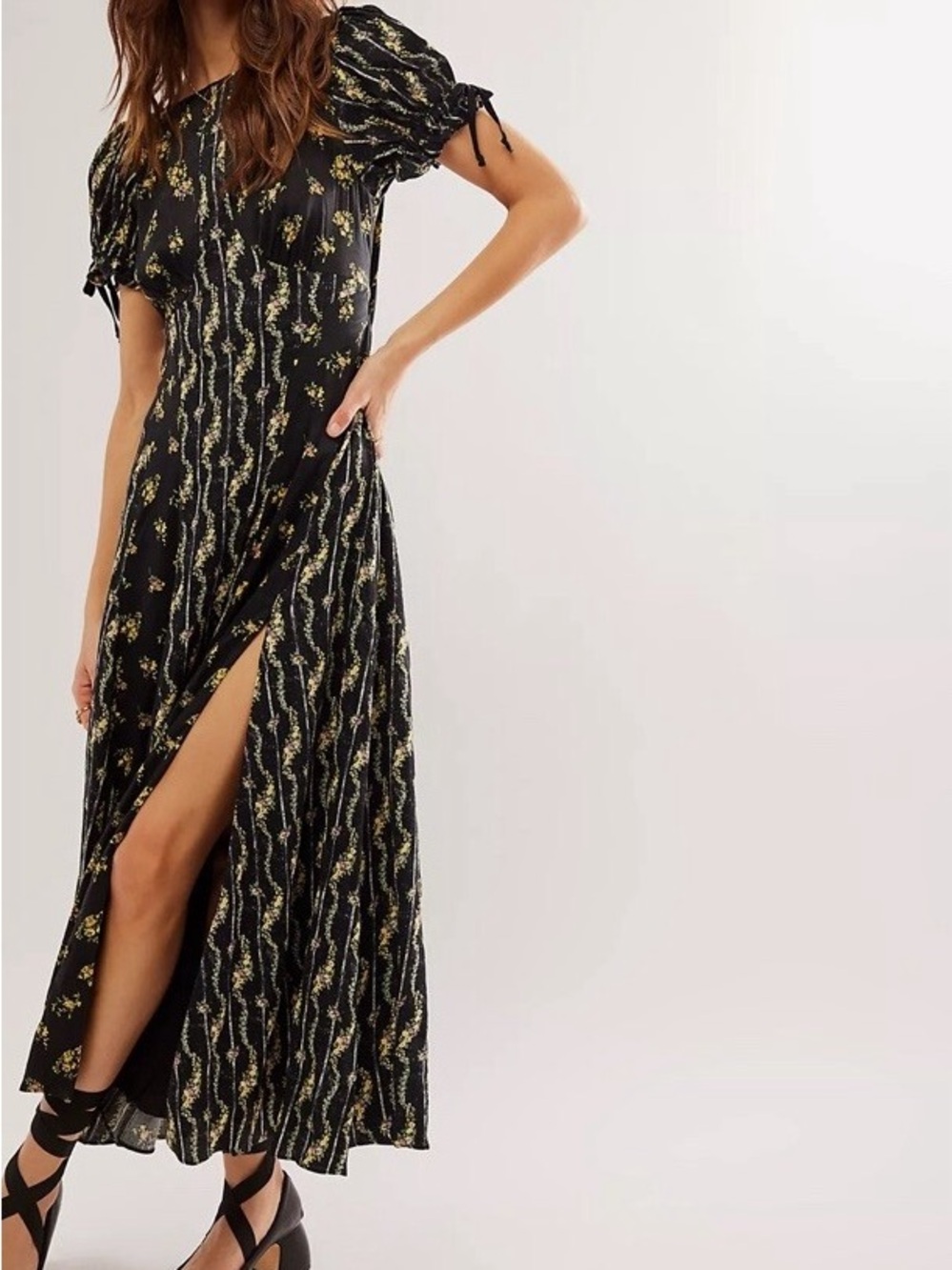 Free people midi dress with slit